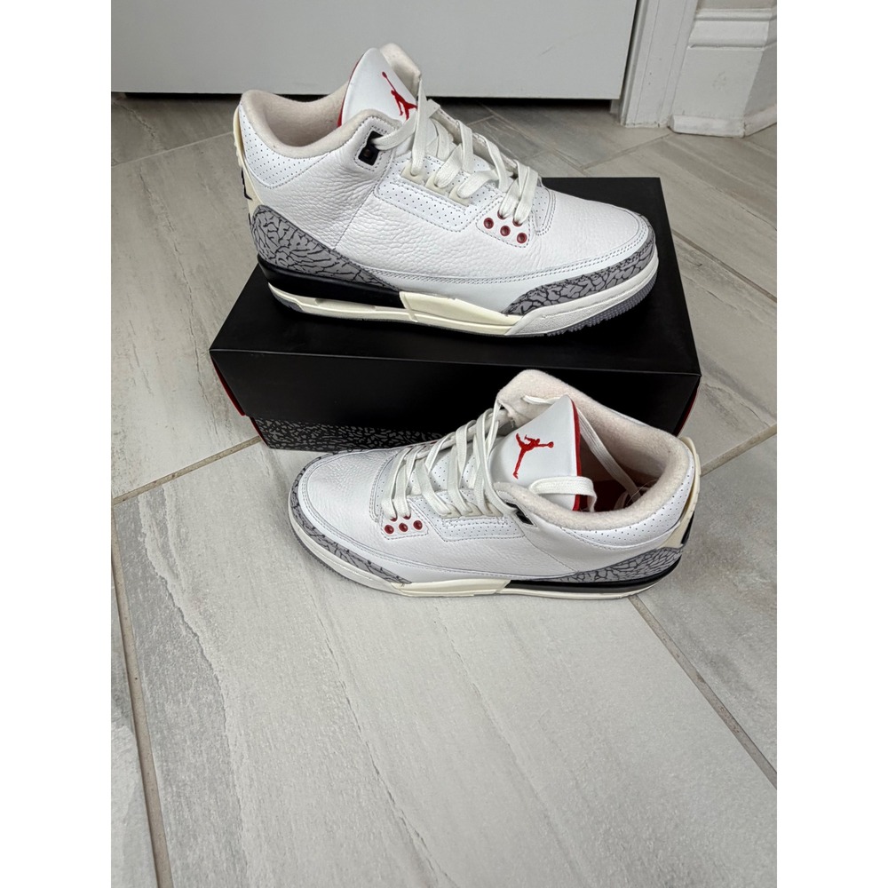 Air Jordan 3 Retro Reimagined GS White Fire Red Black DM0967-100 Size 7Y Mens 7
